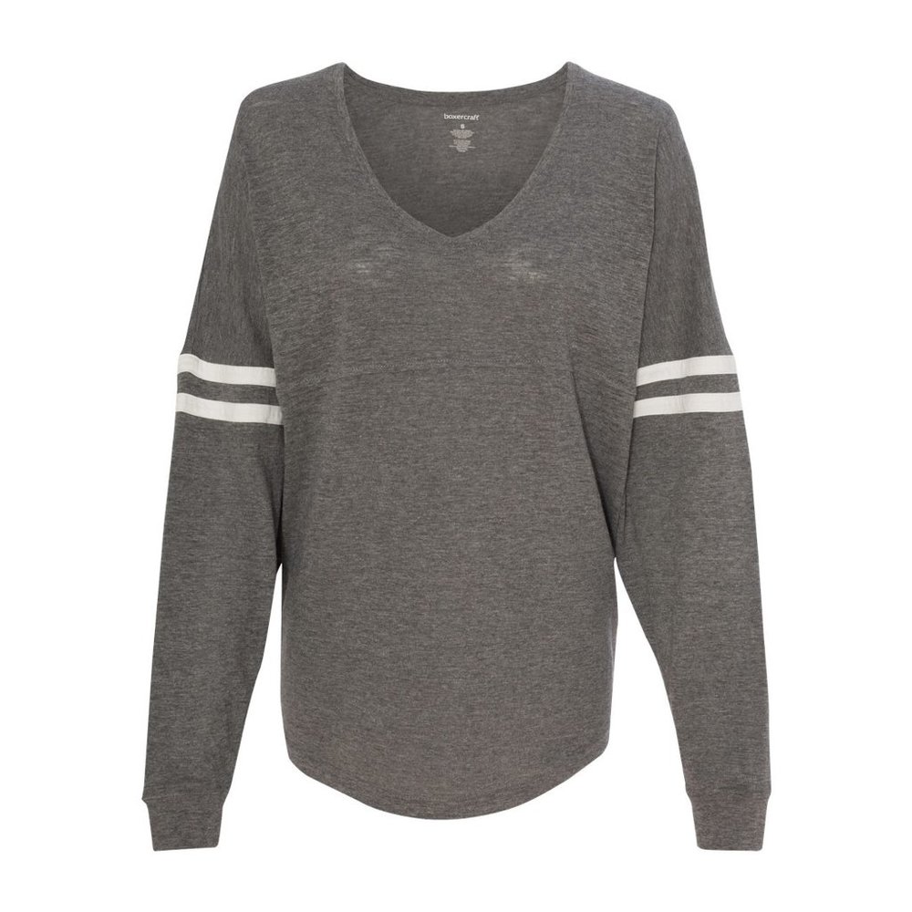 Boxercraft Slub VarsiTee VNeck Jersey - T17 - Granite